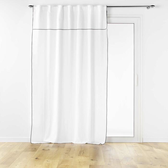 RIDEAU PASS CACHE 140X240CM COTON UNI MISTRALINE BLANC