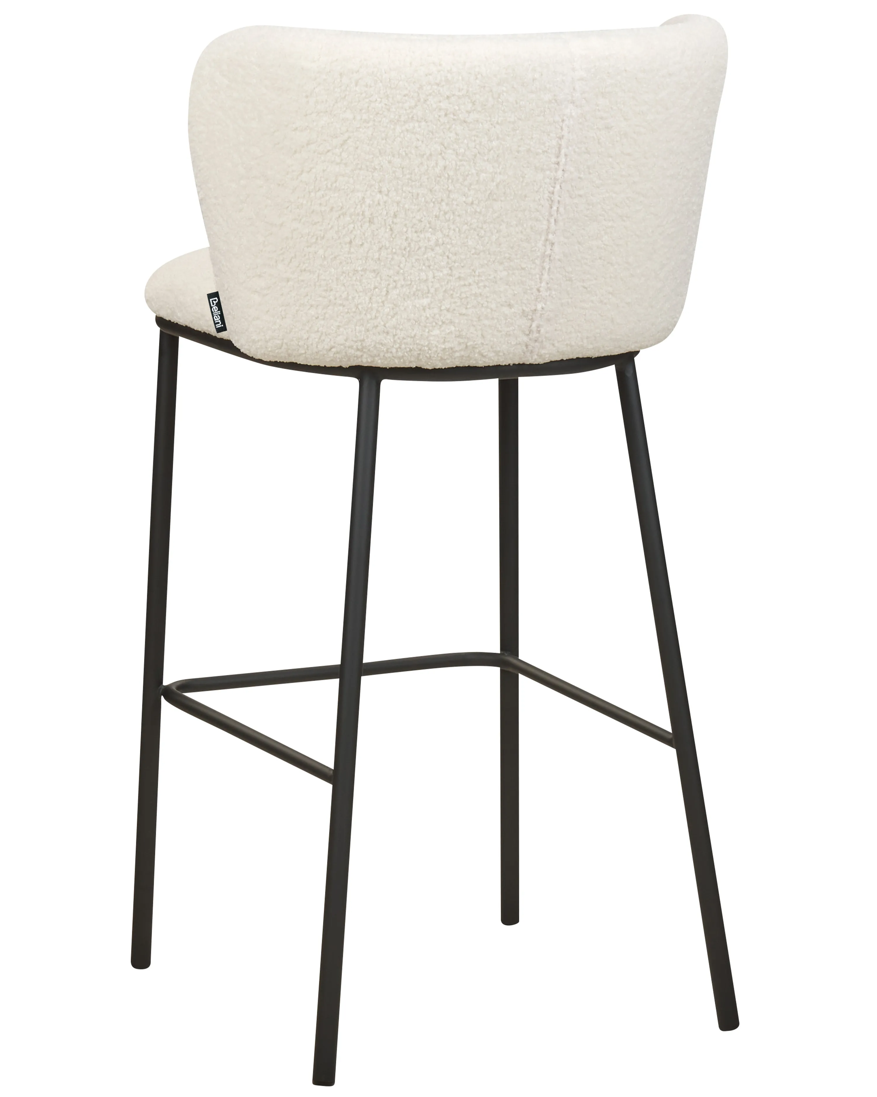Set van 2 barstoelen MINA Bouclé Wit
