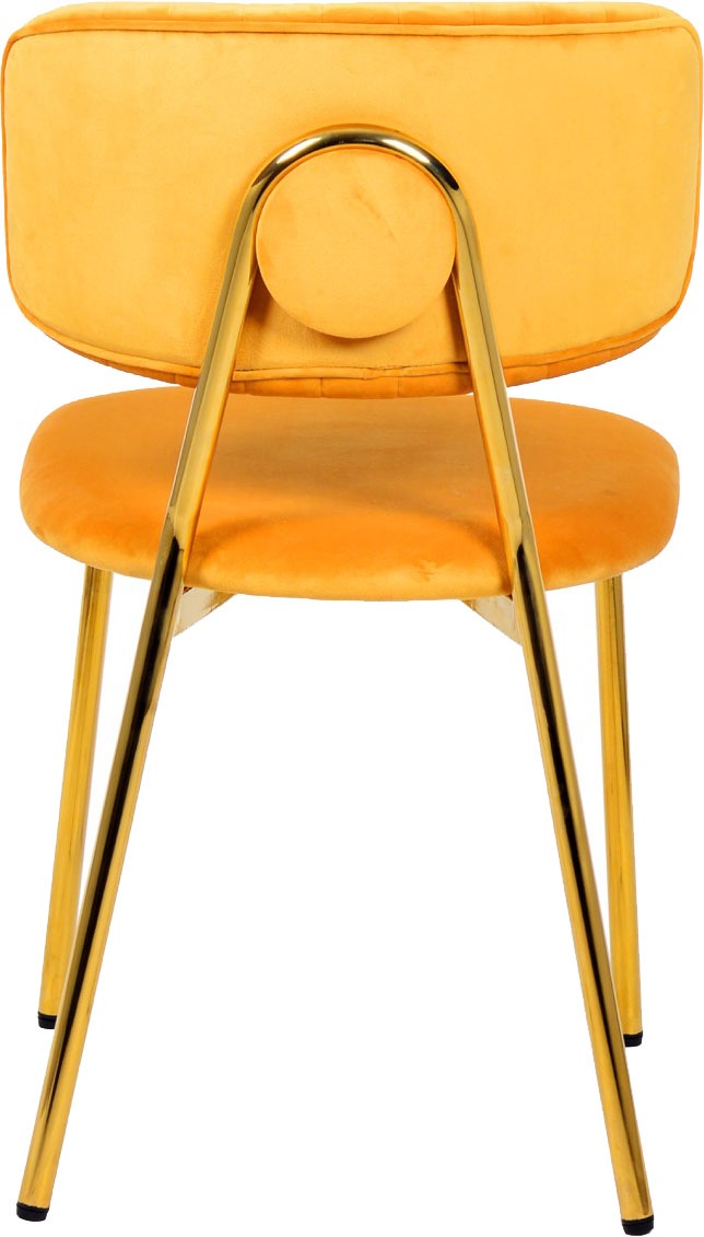 Kayoom Polsterstuhl »Stuhl Giselle 125 2er-Set, pflegeleichter Samtbezug« (Set) 2 Stk.mit Armlehnen, goldenes Gestell aus Edelstahl, Samtbezug, Ziernähte
