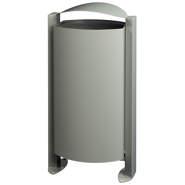 ROSSIGNOL Corbeille sur pied arkea - 100 L - sans cendrier - gris ciment