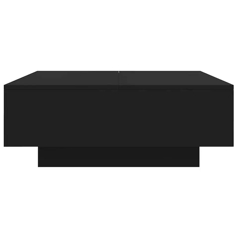 vidaXL - Vierkante salontafel - Zwart - Bewerkt hout - 80x80x31 cm