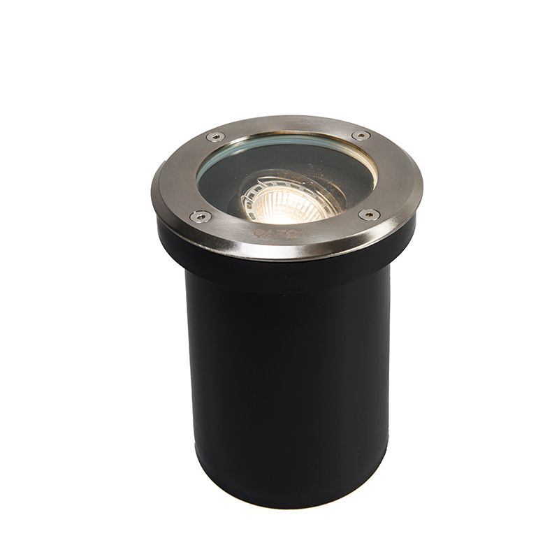Set van 6 moderne buiten grondspot RVS IP65 verstelbaar - Delux