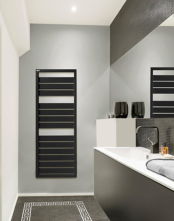 Radiateur sèche-serviettes eau chaude Acova Astrakan noir 608W