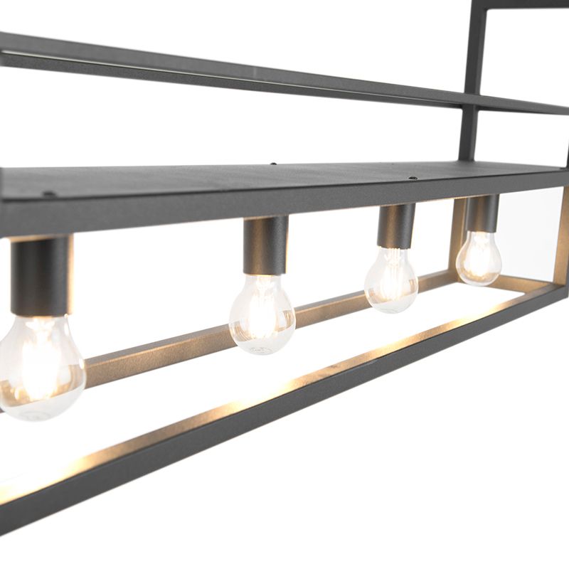 Smart hanglamp zwart incl. WiFi A60 - Cage Rack