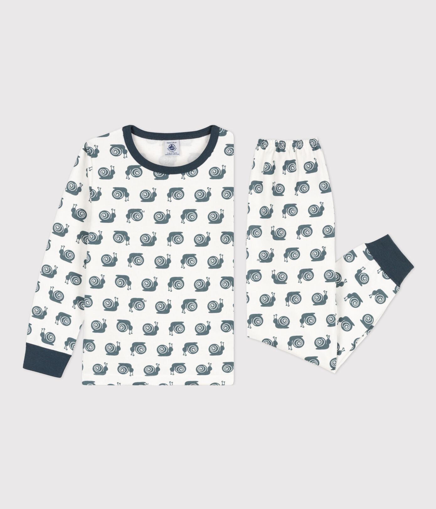 Pyjama escargot petite fille/petit garçon en molleton