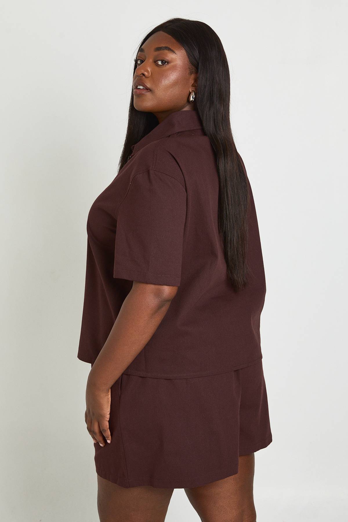 boohoo Chemise En Chambray Boutonnée