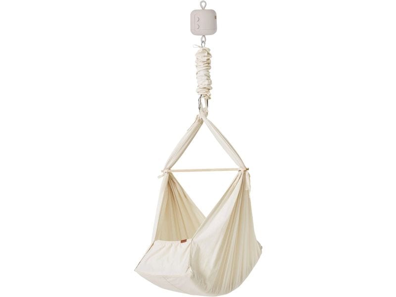 Membantu Babyhängematte Federwiege Motor LeeLo02 Nature/Gre Membantu-Set aus Baby Hammock Basic & Cradle Bouncer LeeLo02