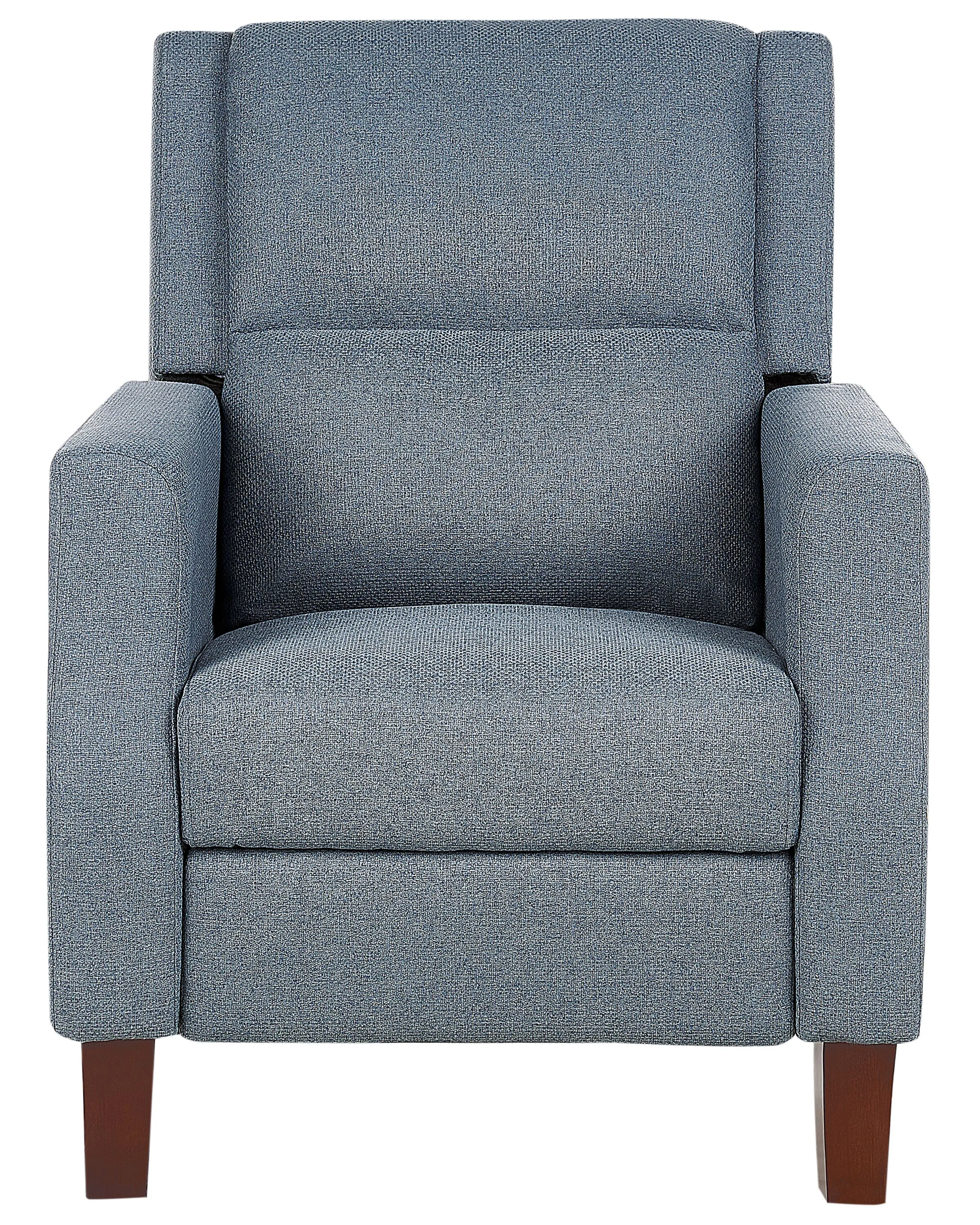 Relaxfauteuil EGERSUND inclusief voetensteun Stof Donkerblauw