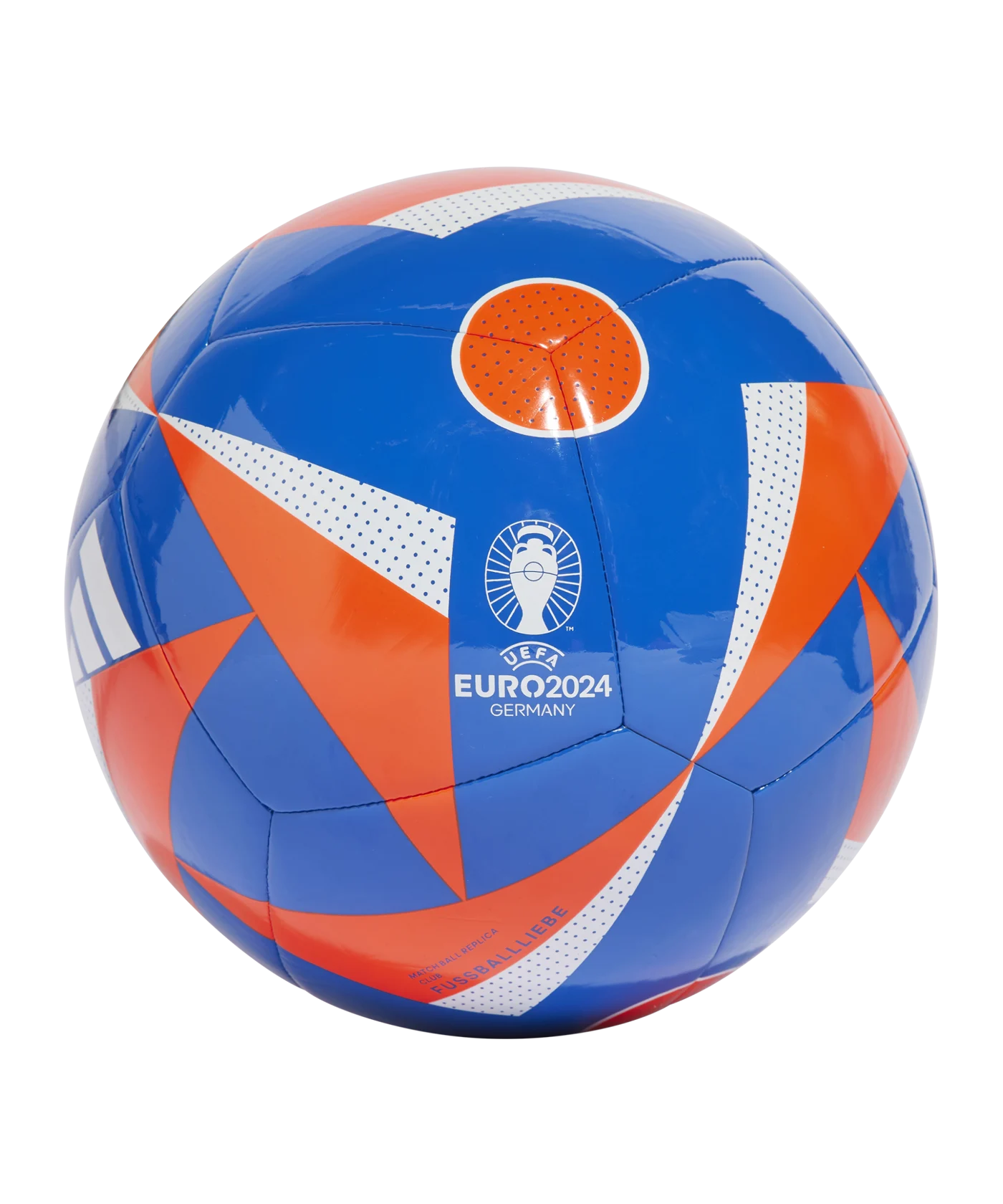 adidas Fussballliebe Club Trainingsball EM 2024 Blau Rot Weiss