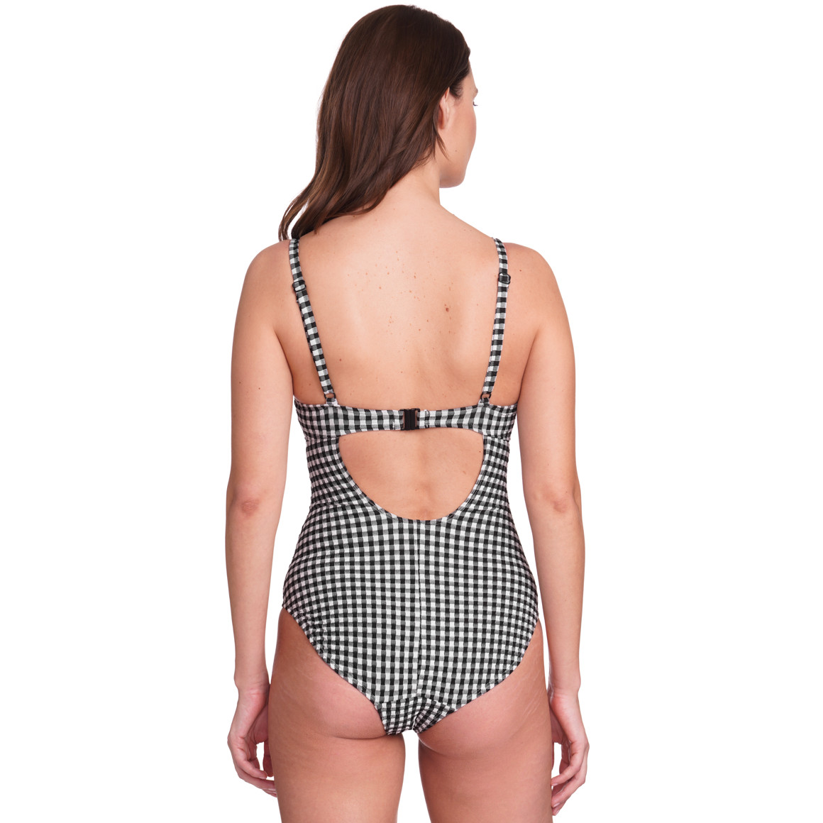 Jonas Nielsen Damen Shape-Badeanzug aus Strukturstoff schwarz