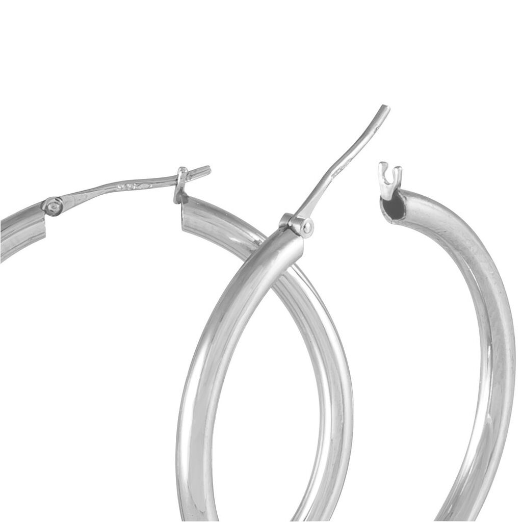 Créoles Argent Blanc Anne