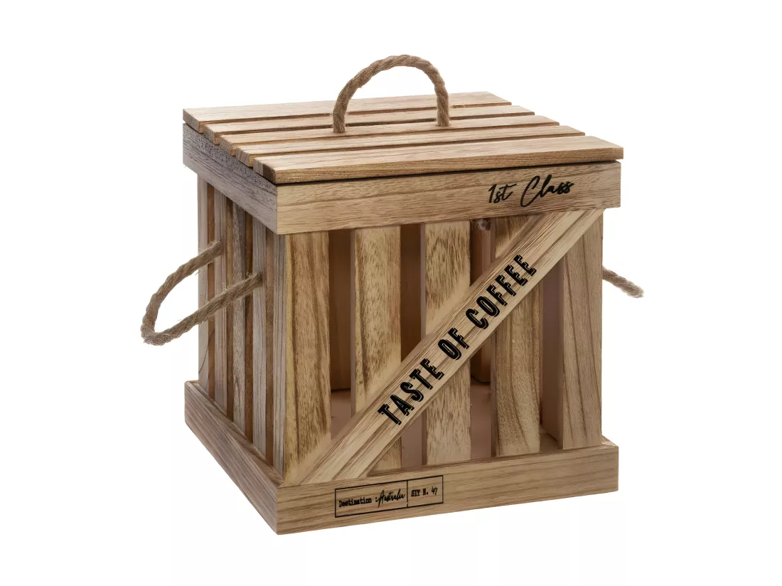 Lot de 3 Boites de rangement en Bois de Paulownia