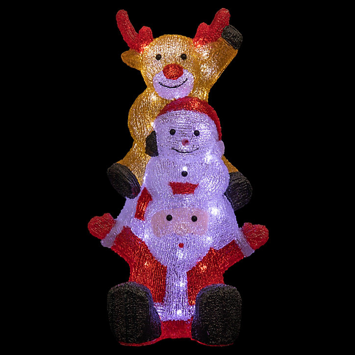 Trio de Noël pour décoration extérieure LED