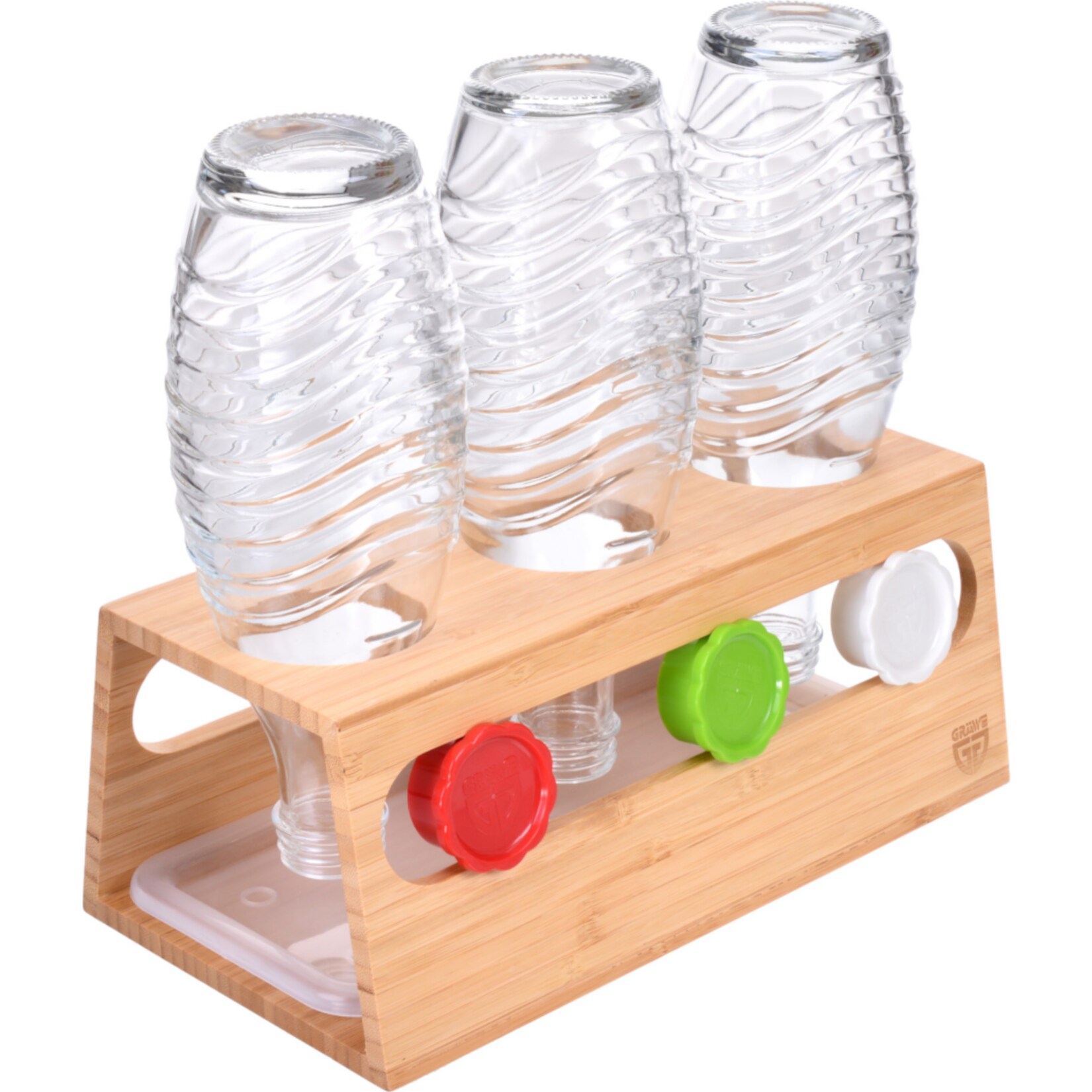 GRÄWE Bambushalter für 3 Sodastream-Flaschen