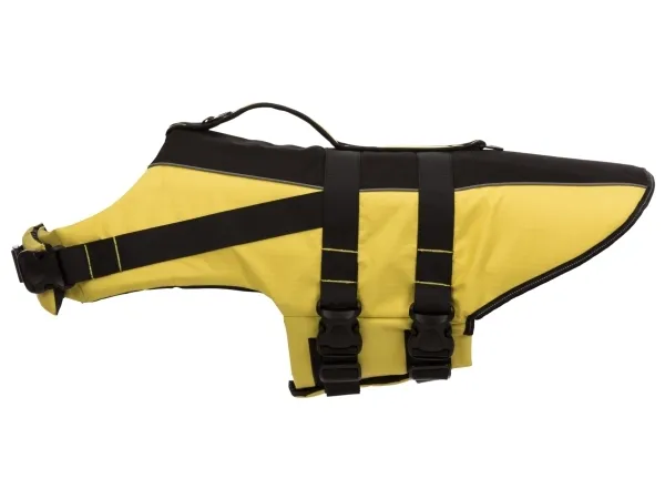 Trixie Redningsvest til hund, XL: 65 cm: 60–96 cm, <45 kg, gul/sort
