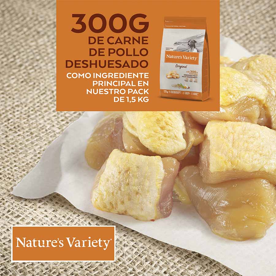 Ração Nature's Variety Original para Cães Adultos Mini com Frango