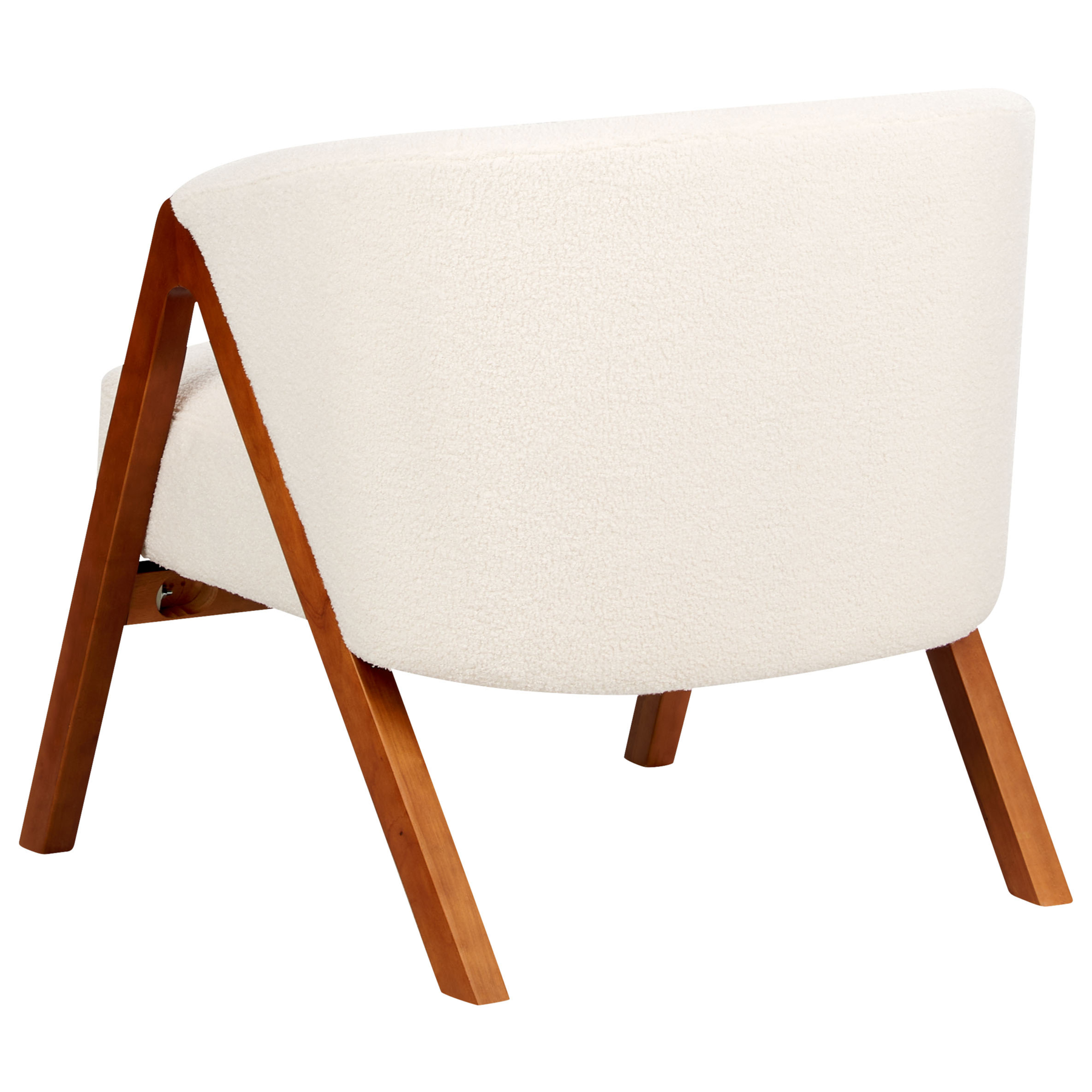 Beliani - SKEI - Fauteuil - Gebroken wit - Bouclé