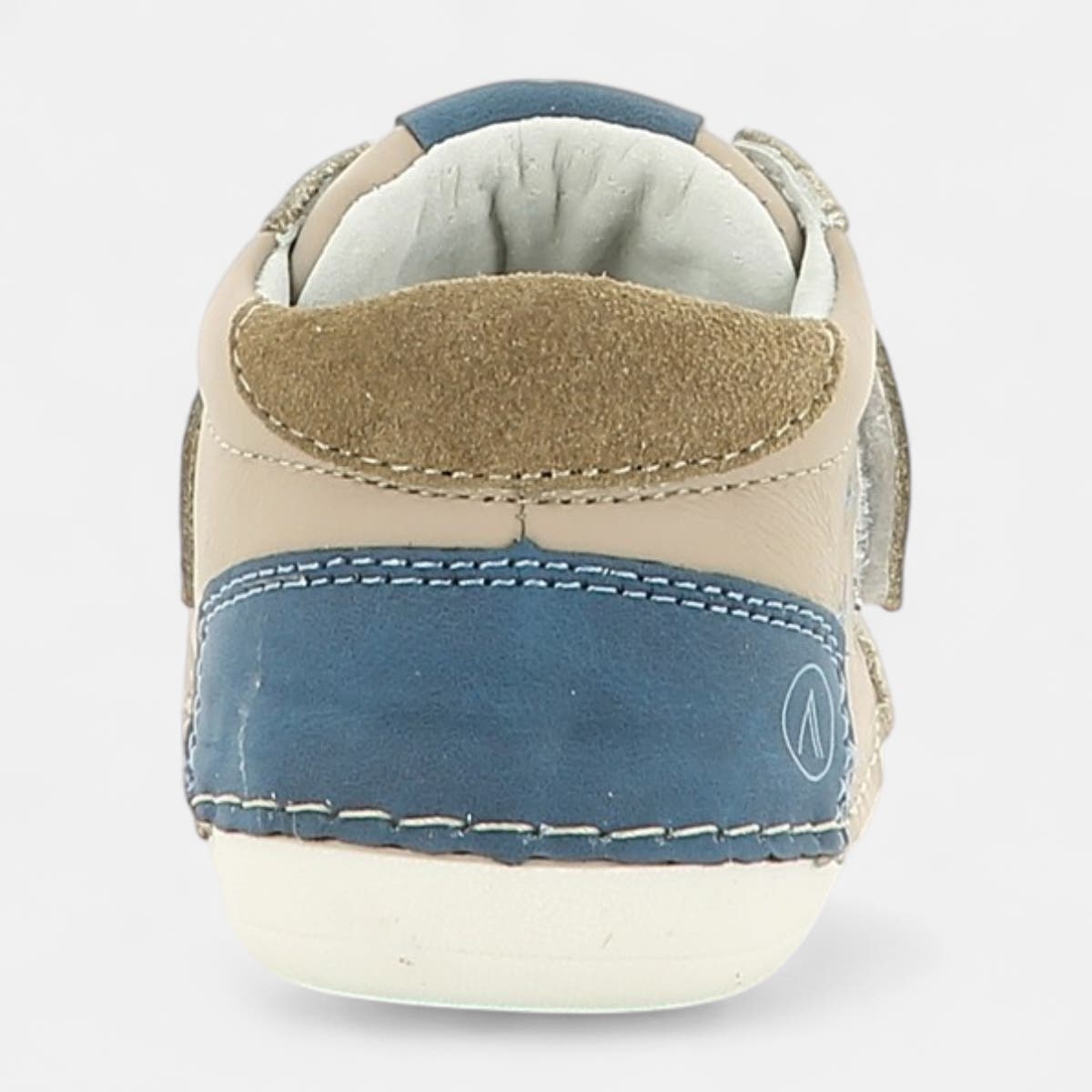 Baskets hautes Bébé garçon en cuir taupe