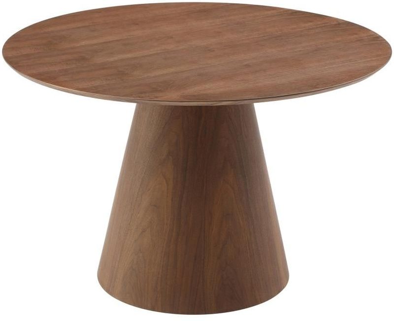 ANTALIZA - Ronde Eettafel - Donker Natuurlijk - 4 Plaatsen - MDF