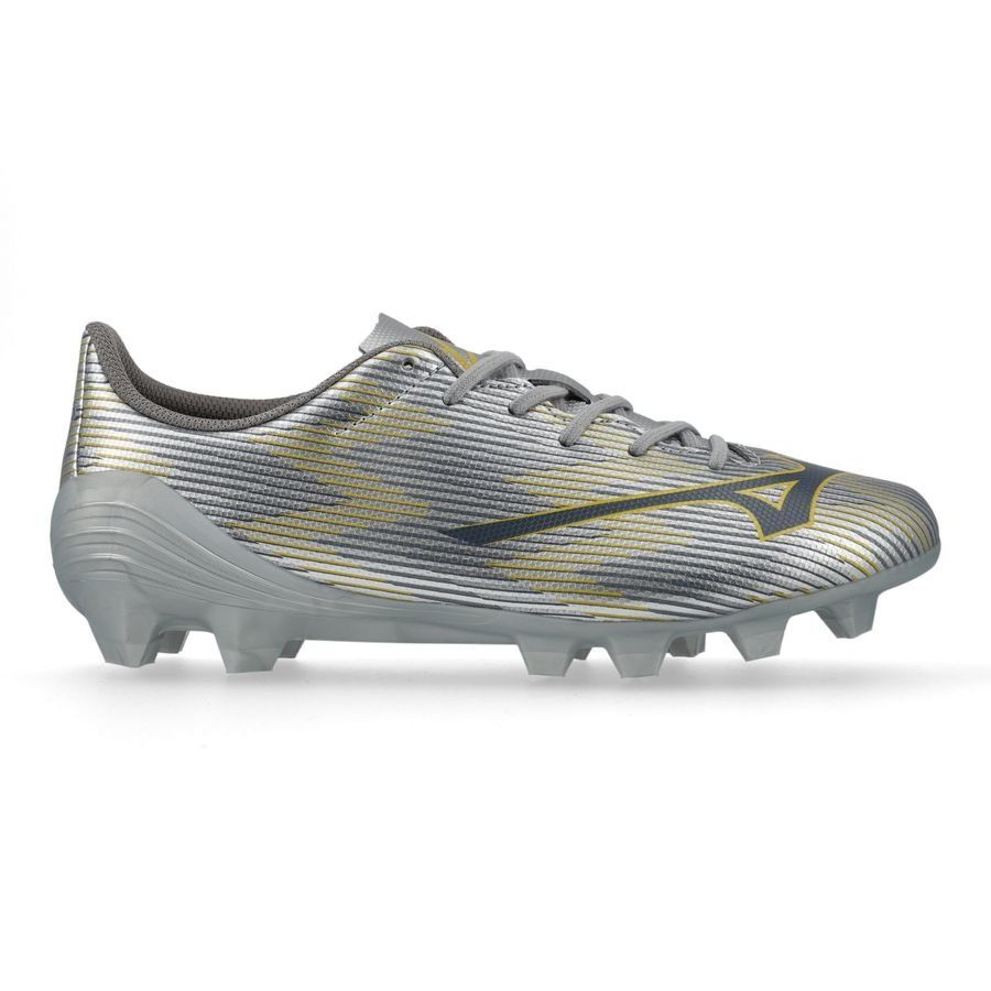 Mizuno Alpha II Select FG/AG Platinum Silver - Argent/Doré Enfant