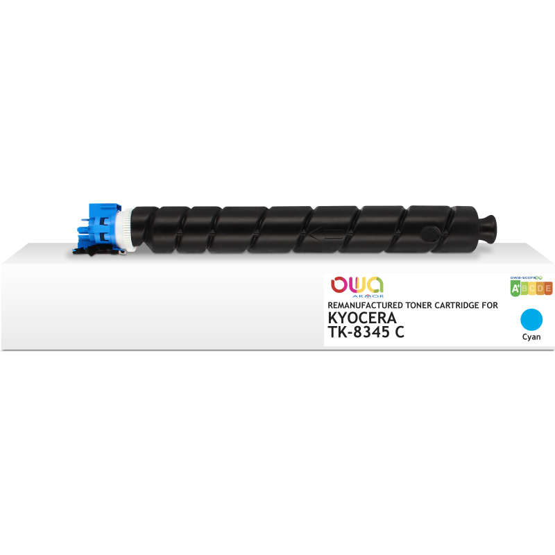 Toner remanufacturé OWA - standard - Cyan - pour KYOCERA TK-8345C