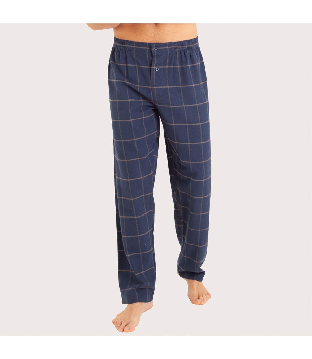 Pyjama long ouvert homme Popeline