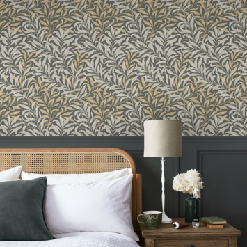 Vliesbehang William Morris at Home Willow Antraciet (dessin 124244)