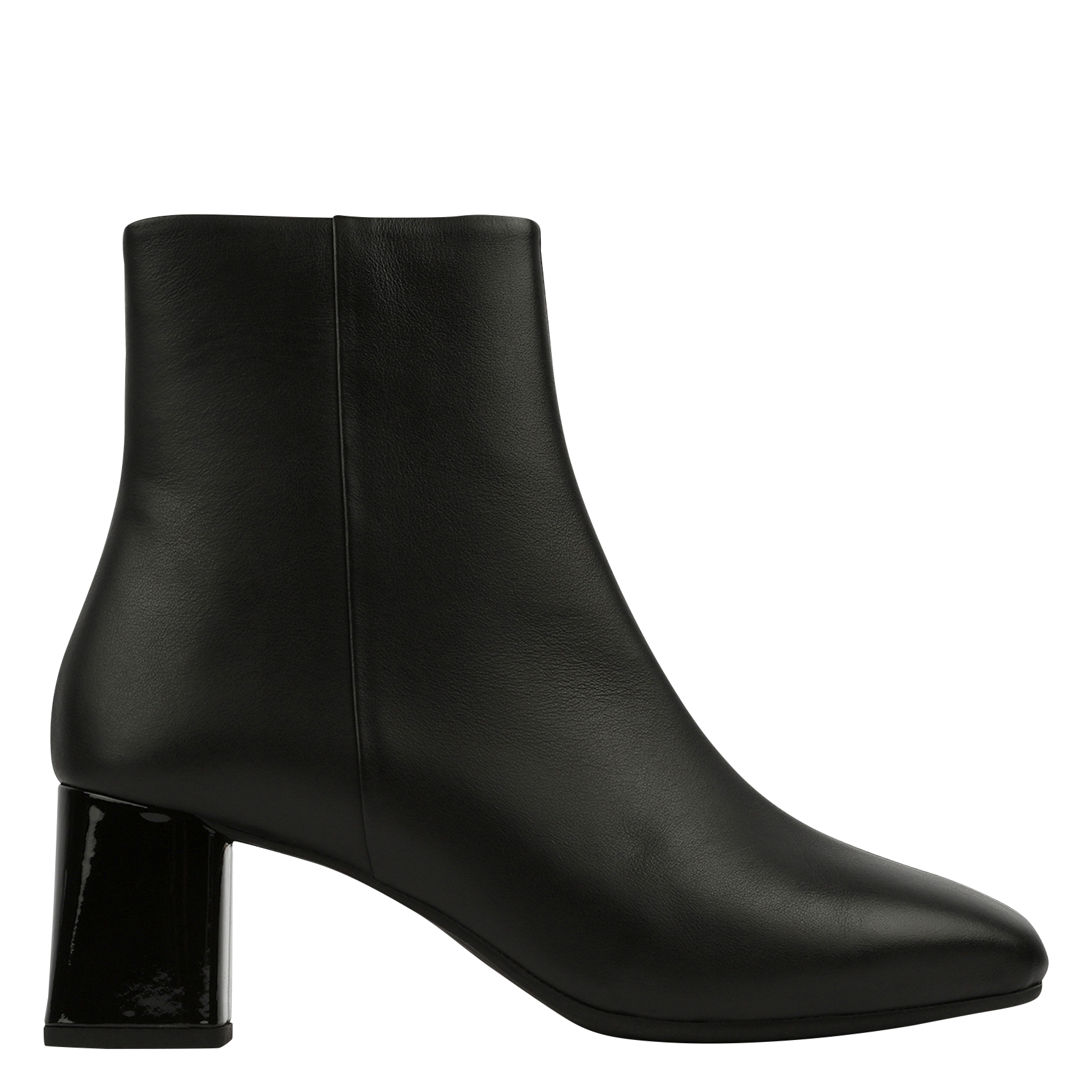 PHOEBE - Bottines à talons en cuir| Noir