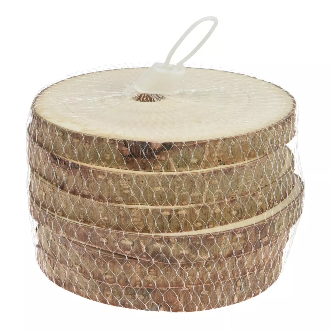 Lot de 6 dessous de verre Rondins Naturel