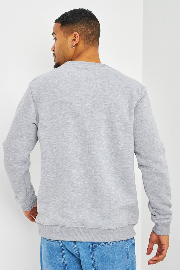 Sweat gris col rond