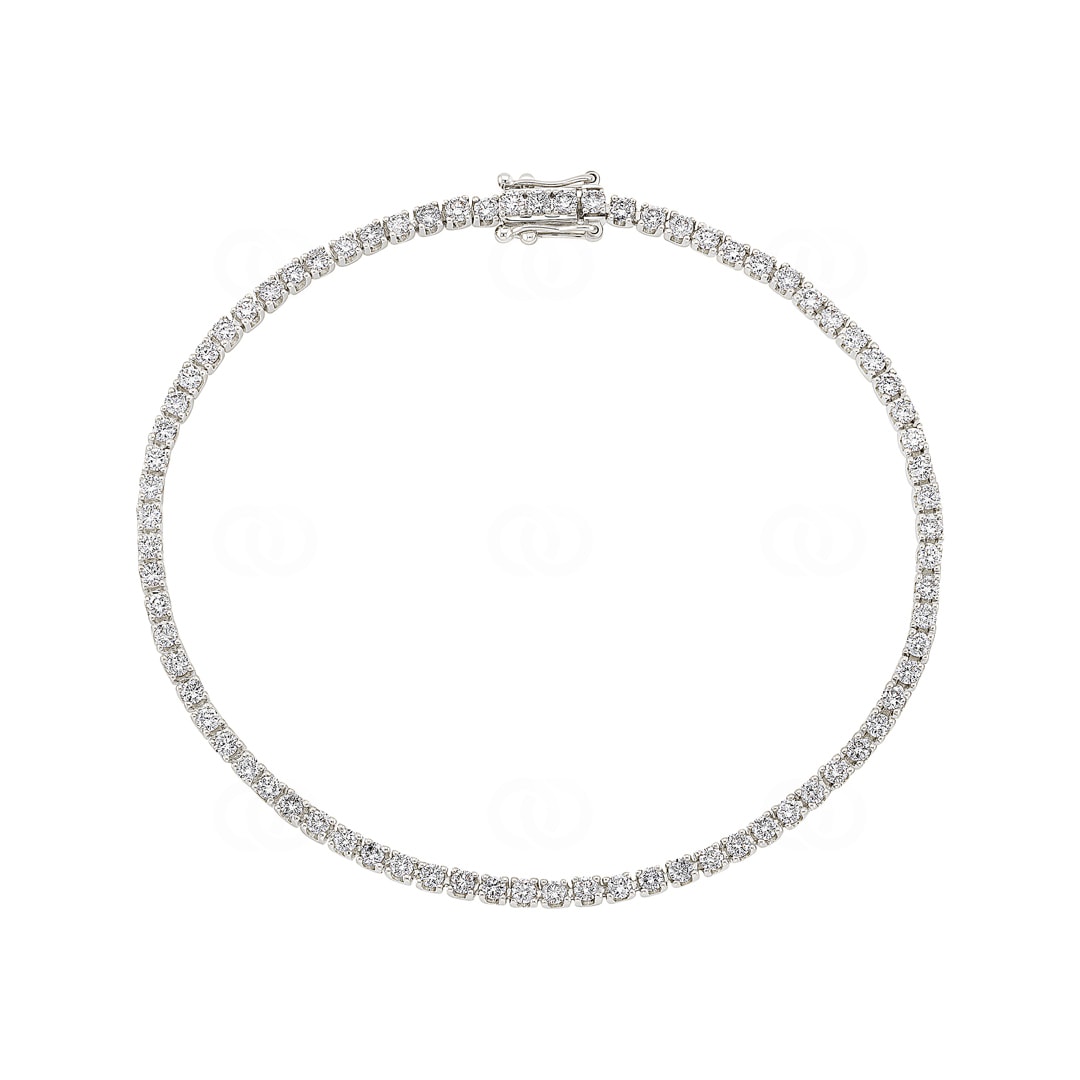 2.00 Karat Diamanten Tennisarmband 750/18 K Weissgold