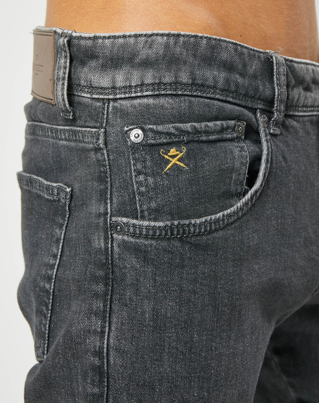 Hackett London Jean Slim Denim Washed gris