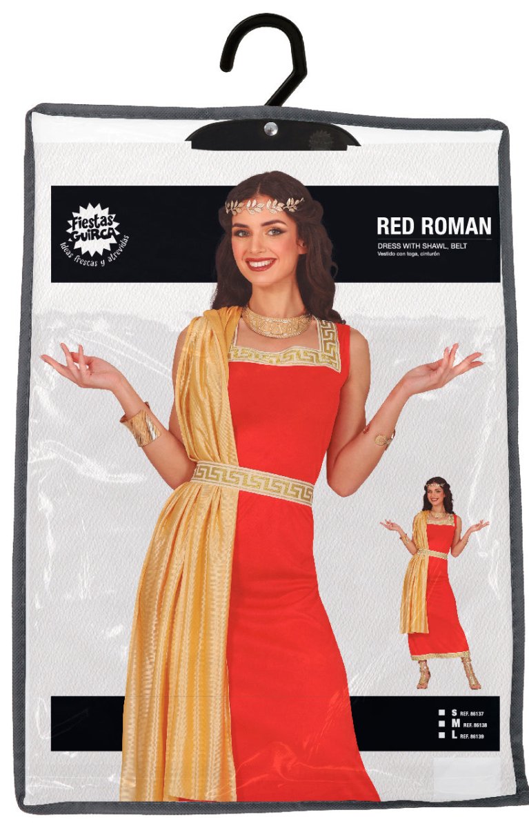 Romeins Kostuum Rood Dames