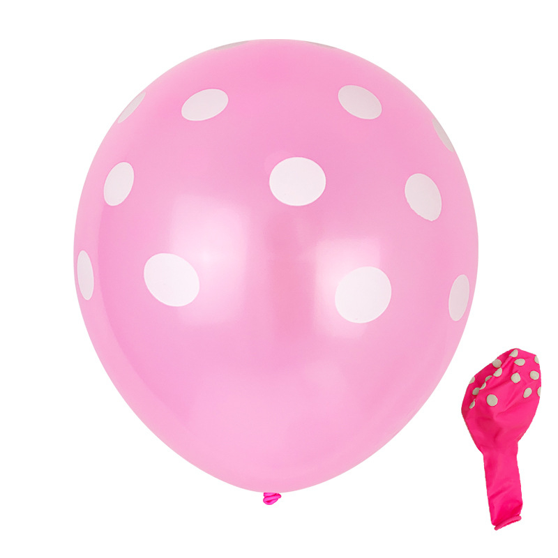 (100er Set) Ø30cm Party Deko Ballons Latex Luftballons mit Punkten - Bunt