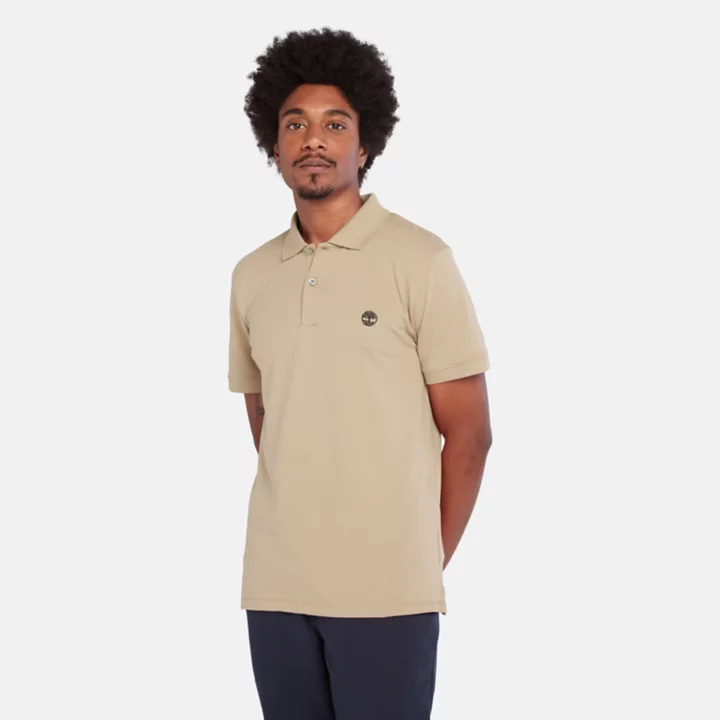 Polo stretch Merrymeeting River pour homme en beige