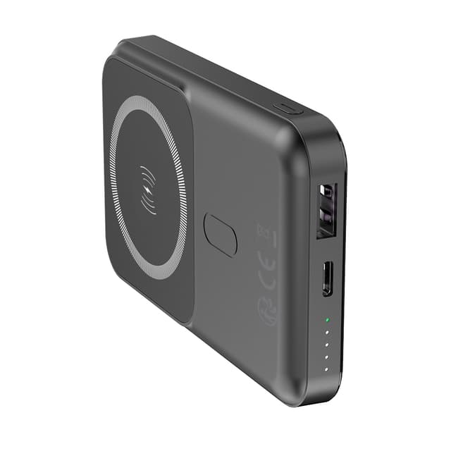 Forever MATB-100 Powerbank med trådløs opladning, PD QC 22,5W 10000 mAh, Sort