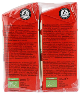 Your Organic Nature Rood Fruit Sap 6-pack (6x200ml) 1,2LT