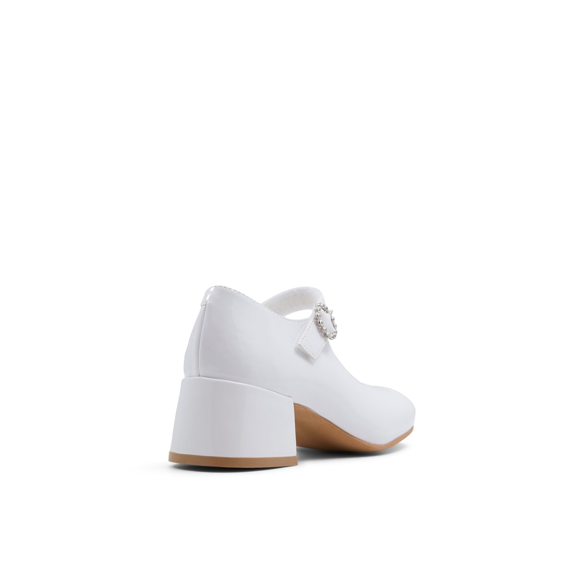 RACHEL-Francine-jg-Mary Jane Ballerine - Talon bloc - Blanc