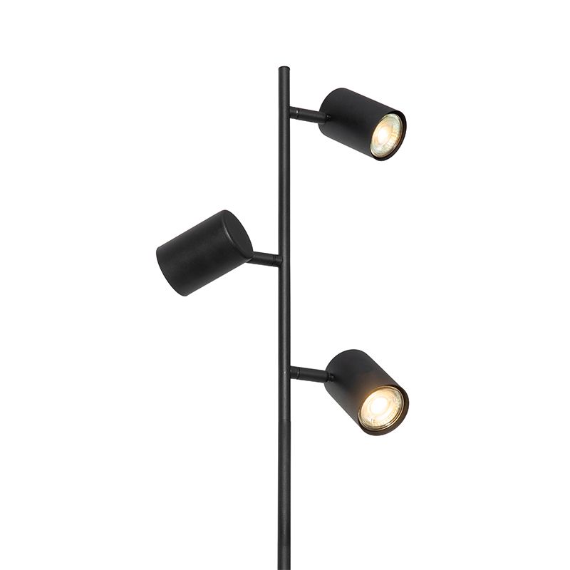 Moderne vloerlamp zwart 3-lichts - Jeana