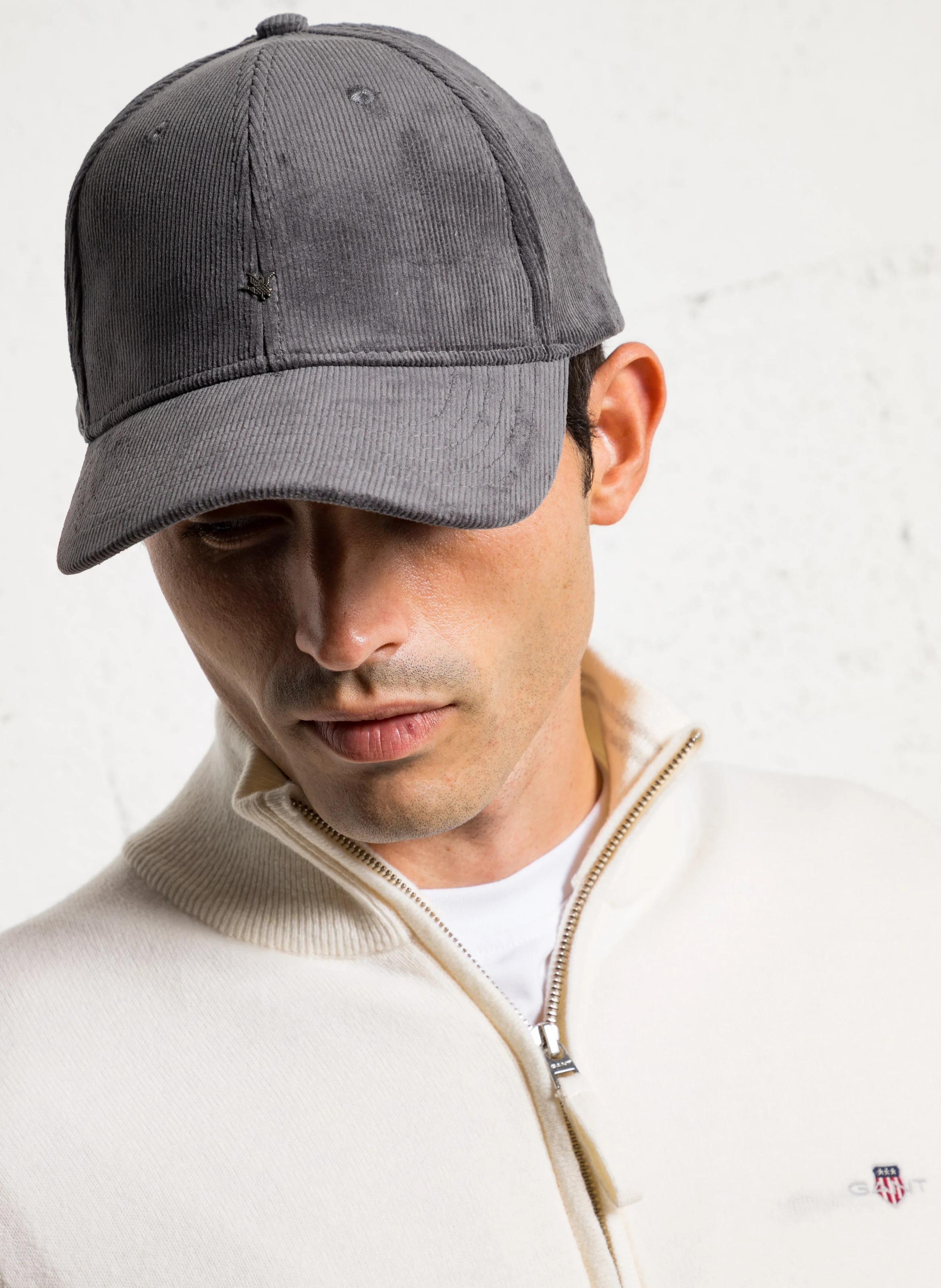 Casquette velours côtelé en coton mélangé | Bleu