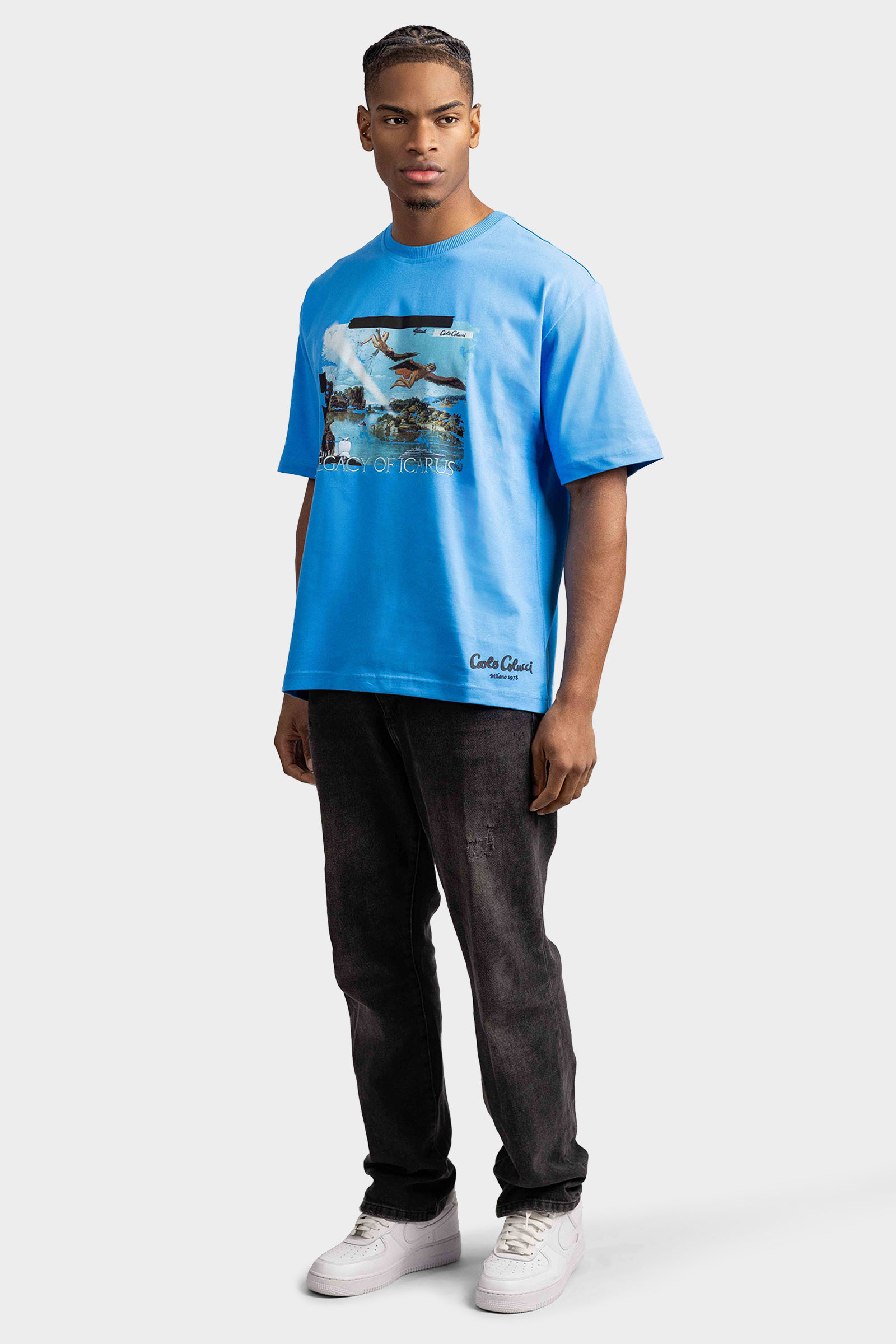 Carlo Colucci C3439 16 Icarius T-Shirt Heren Blauw