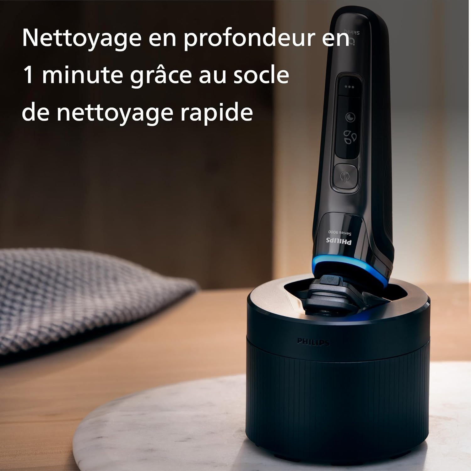 Philips S9000 - Rasoir électrique à sec et humide pour homme, noir (modèle S9976/63)