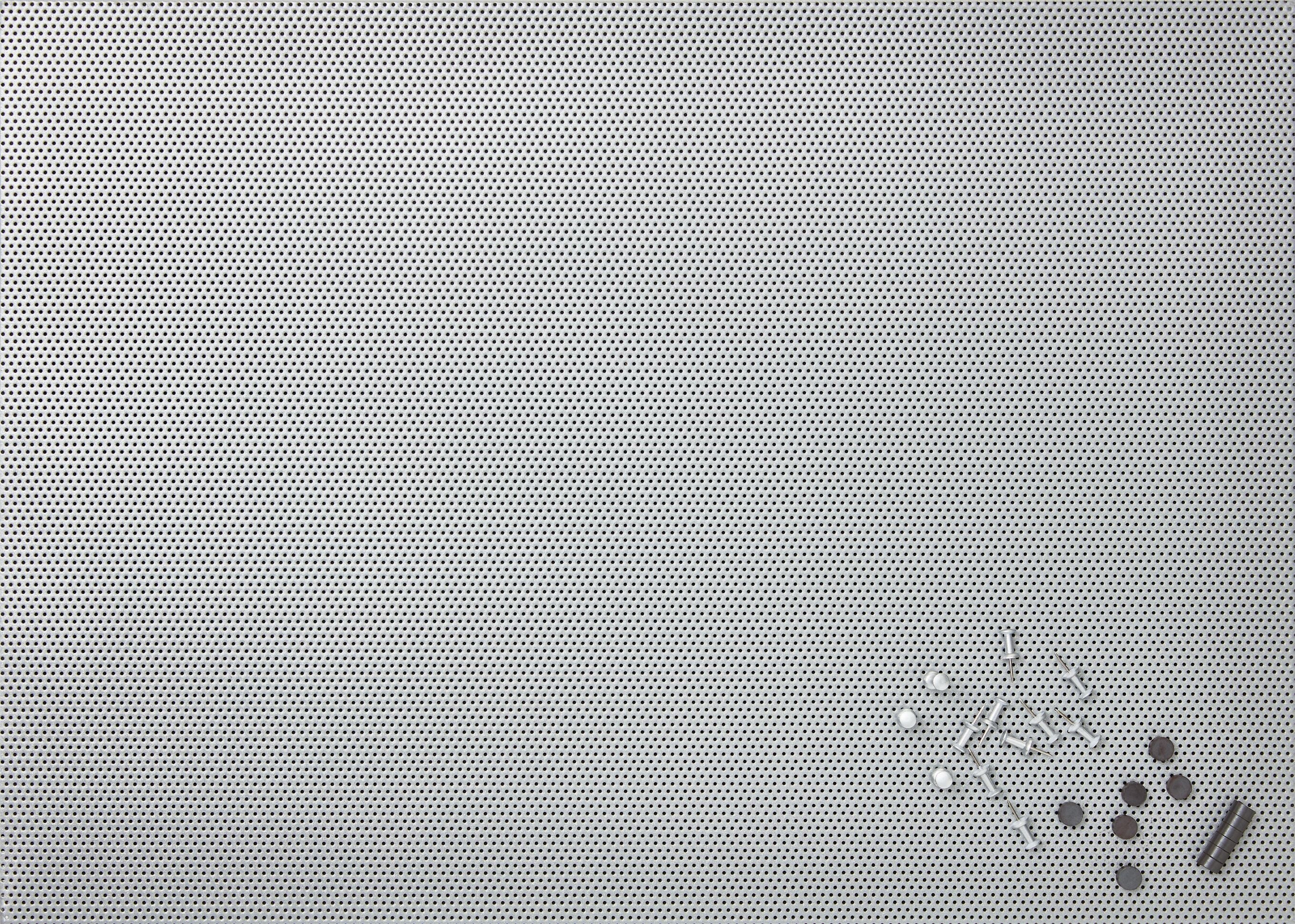 BULLETBOARD Pinn-und Magnetwand silber - Silber / B: 53.3 cm x T: 38.1 cm x H: 2.5 cm