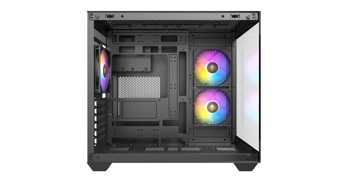 AntecCX800 ARGB midi tower behuizing  (Zwart | 1x USB-A | 1x USB-C | Tempered Glass)