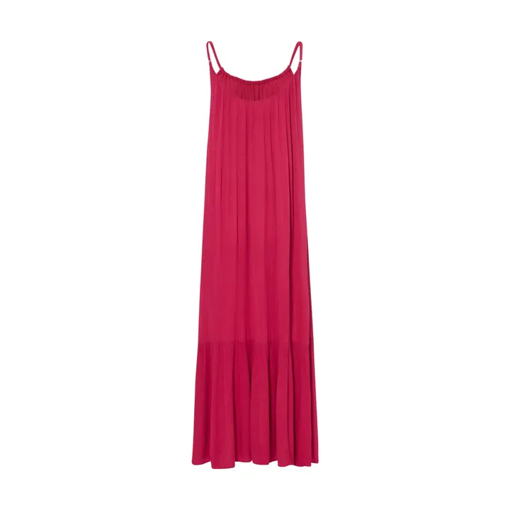 Alma Deia Robe Longue Dos Nu en Viscose | Rose fuschia