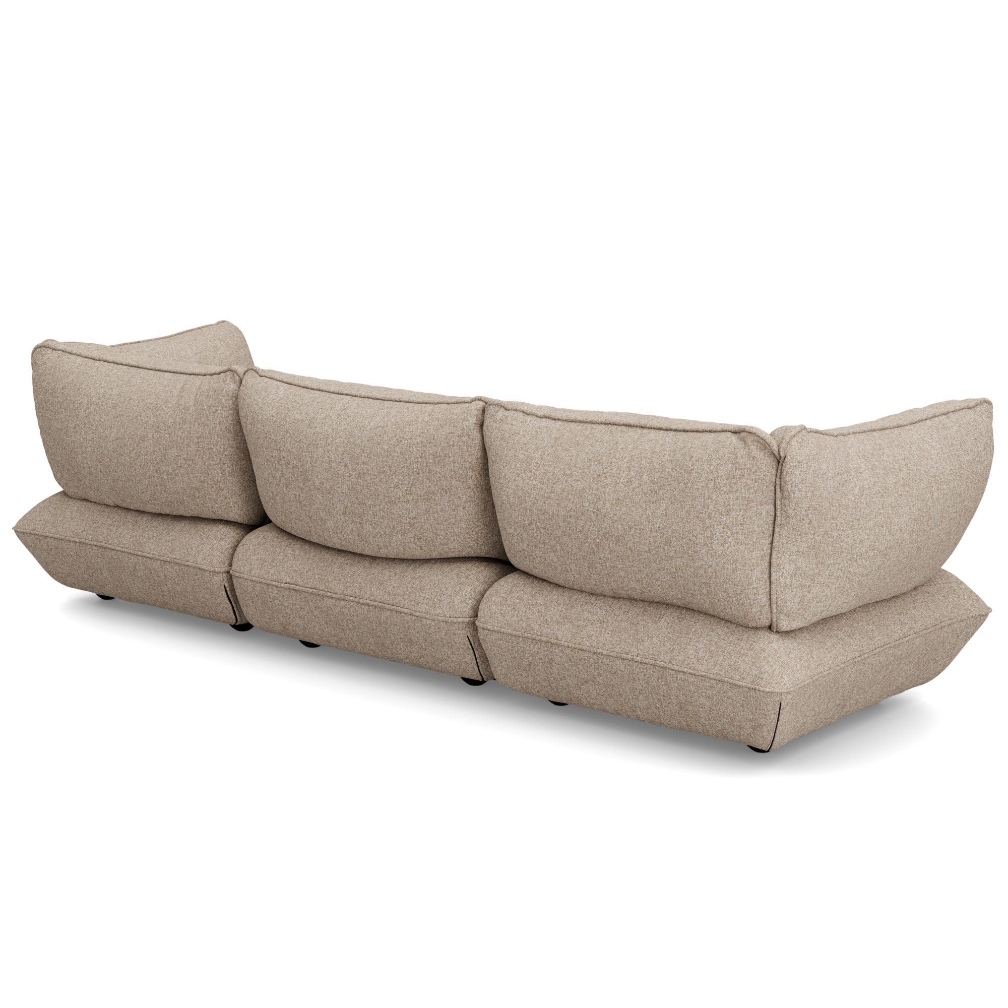 3-zitsbank Sumo boucle grecycled brown melange
