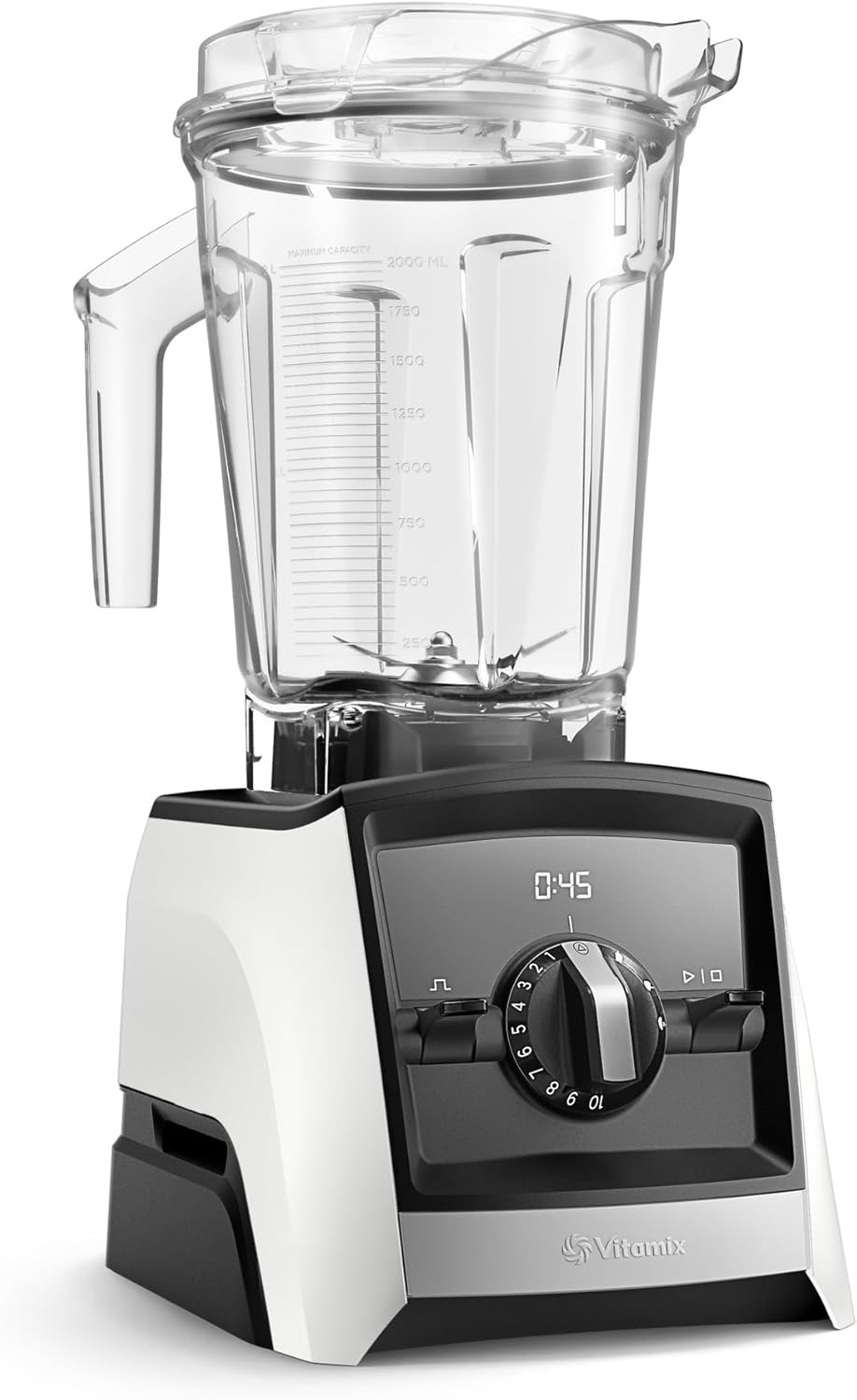 Vitamix A2500 Ascent Series Smart Mixer, professionell, 1,8 l, flacher Behälter, Weiß