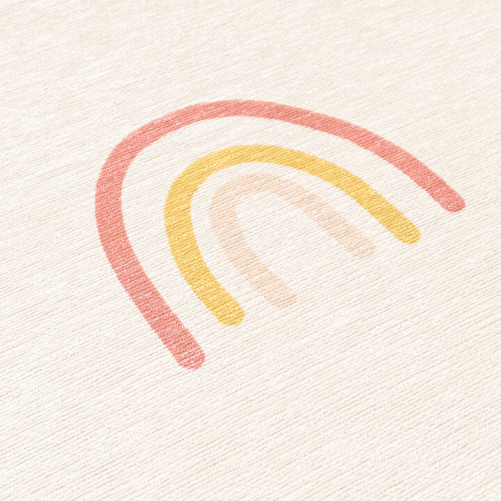 Rond wasbaar kindervloerkleed - Evi Rainbow Multicolor