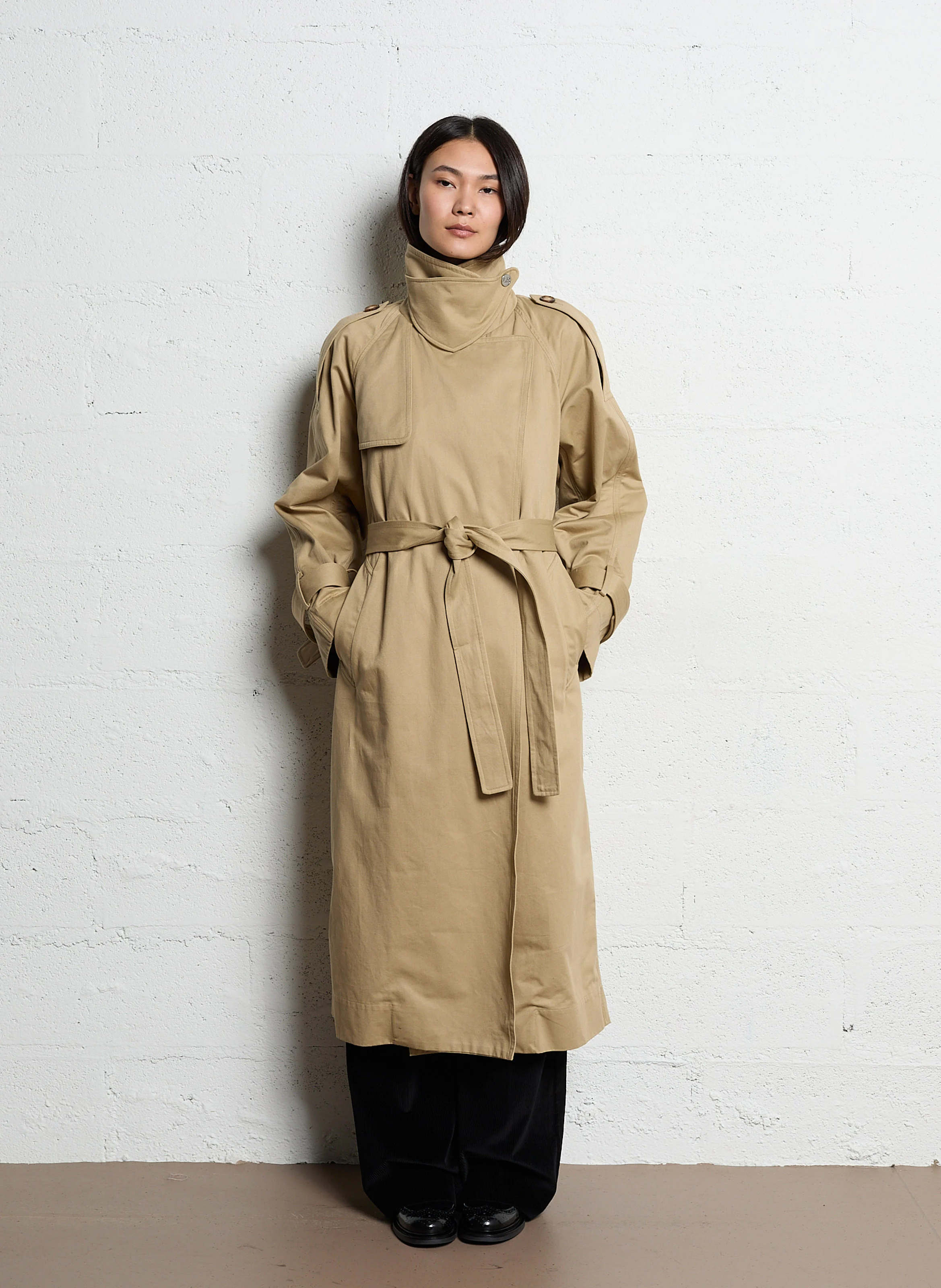 CARRIAGE - Trench long en coton | Beige