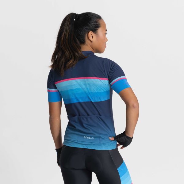 Rogelli Impress II SS Lady Cykeltrøje, Blue/Pink